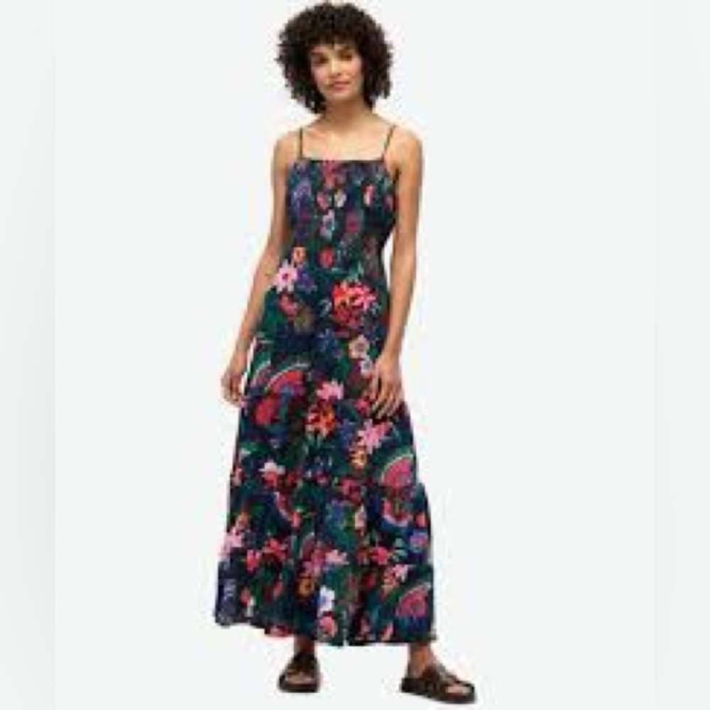 Superdry Red Pink Sleeveless Maxi Dress